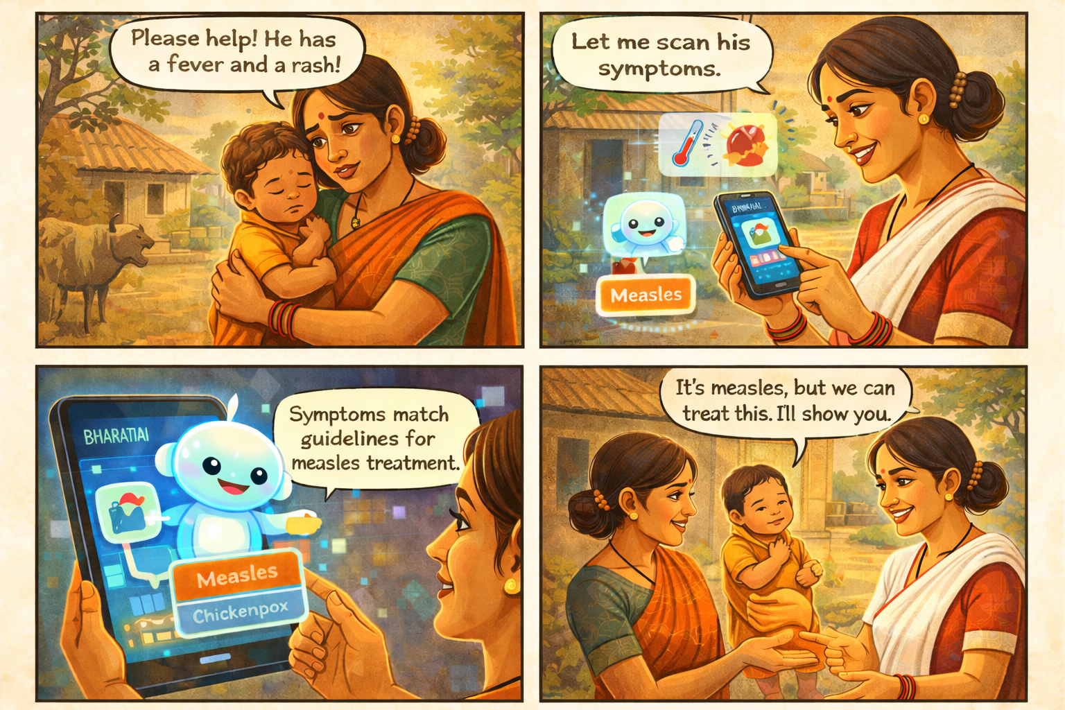 BharatiAI helping HW solve measles diagnosis